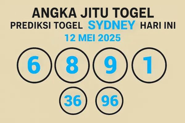 Prediksi Togel Sydney Hari Ini (12 Mei 2025) Bocoran Angka Jitu! - angkagaib.com