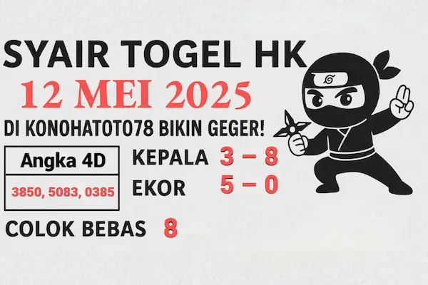 Syair Togel HK 12 Mei 2025 Kode Alam dan Mimpi Hari Ini - angkagaib.com