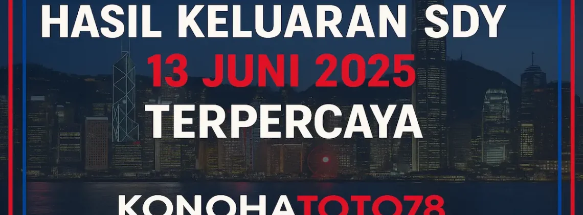 Hasil Keluaran SDY 13 Juni 2025 Terpercaya di Konohatoto78 - angkagaib.com