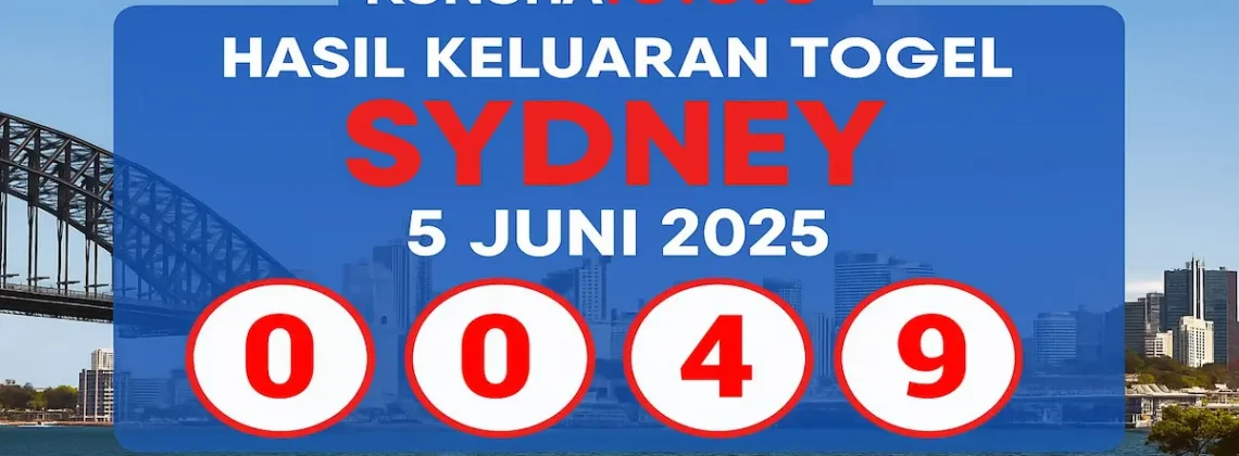 Hasil Keluaran Togel Sydney 5 Juni 2025 dari Konohatoto78 - angkagaib.com