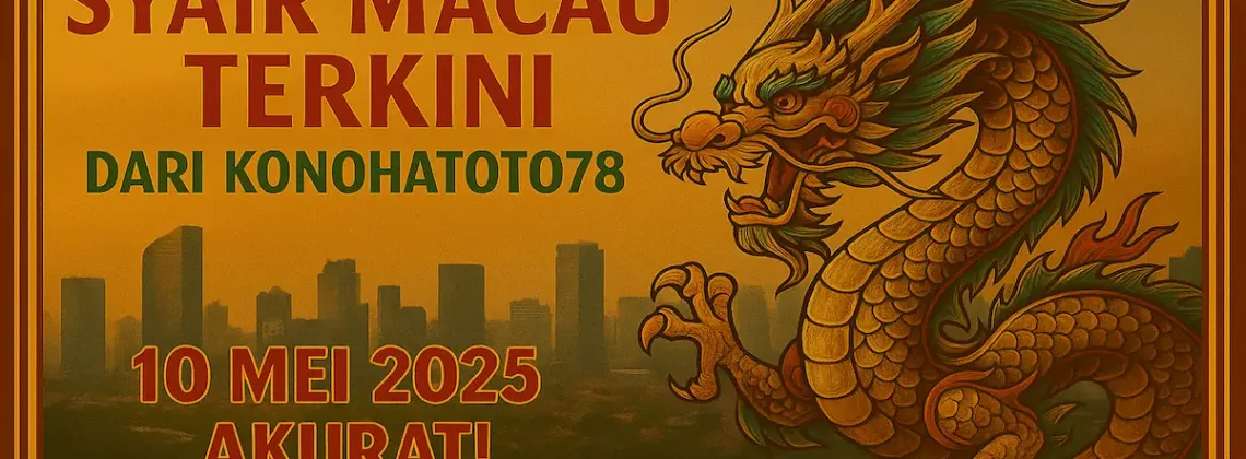 Syair Macau Terkini dari Konohatoto78 10 Mei 2025 Akurat! - angkagaib.com