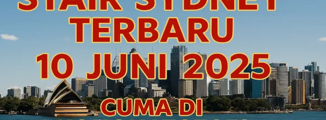 Syair Sydney Terbaru 10 Juni 2025 Cuma di Konohatoto78 - angkagaib.com
