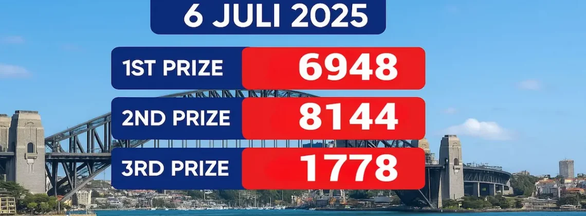Hasil Resmi Sydney 4D 6 Juli 2025 dari Konohatoto78 - angkagaib.com