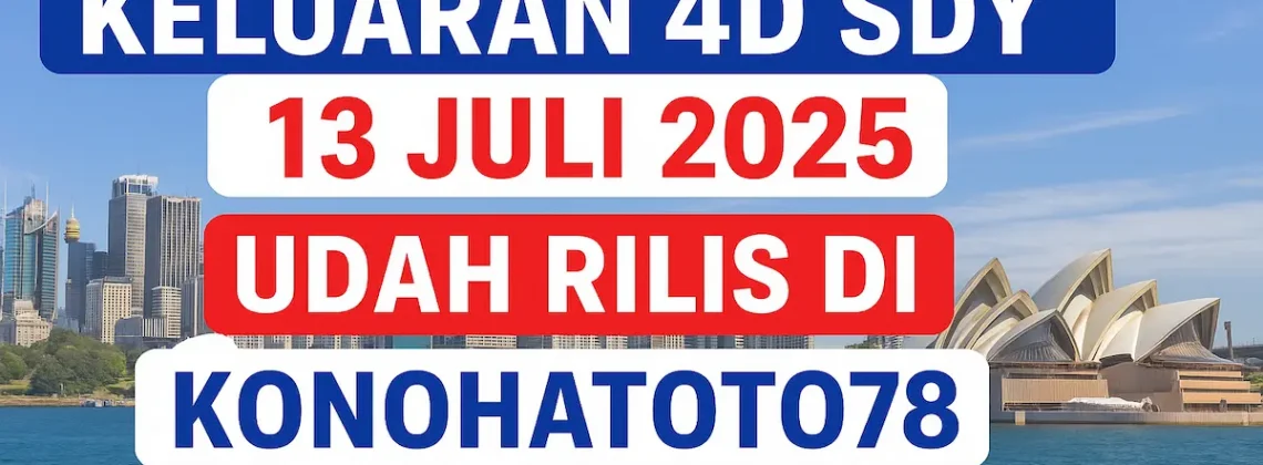 Keluaran 4D SDY 13 Juli 2025 Udah Rilis di Konohatoto78! - angkagaib.com