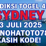 Prediksi Togel 4D Sydney 13 Juli 2025 Konohatoto78 Kasih Kode! - angkagaib.com