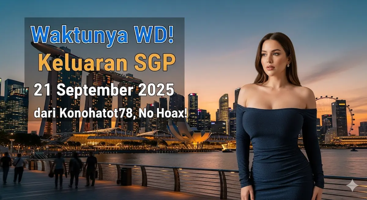 Waktunya WD! Keluaran SGP 21 September 2025 dari Konohatoto78, No Hoax! - keluaranterkini.com