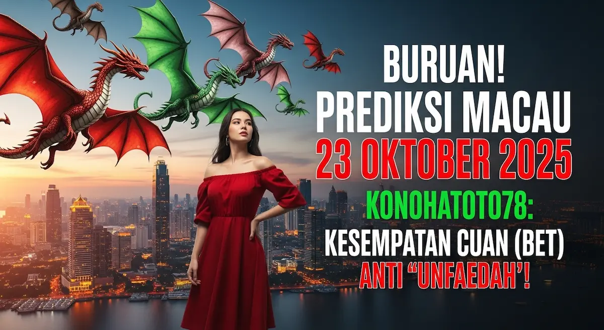 Buruan! Prediksi Macau 23 Oktober 2025 Konohatoto78 Kesempatan Cuan (Bet) Anti 'Unfaedah'! - keluaranterbaru.com