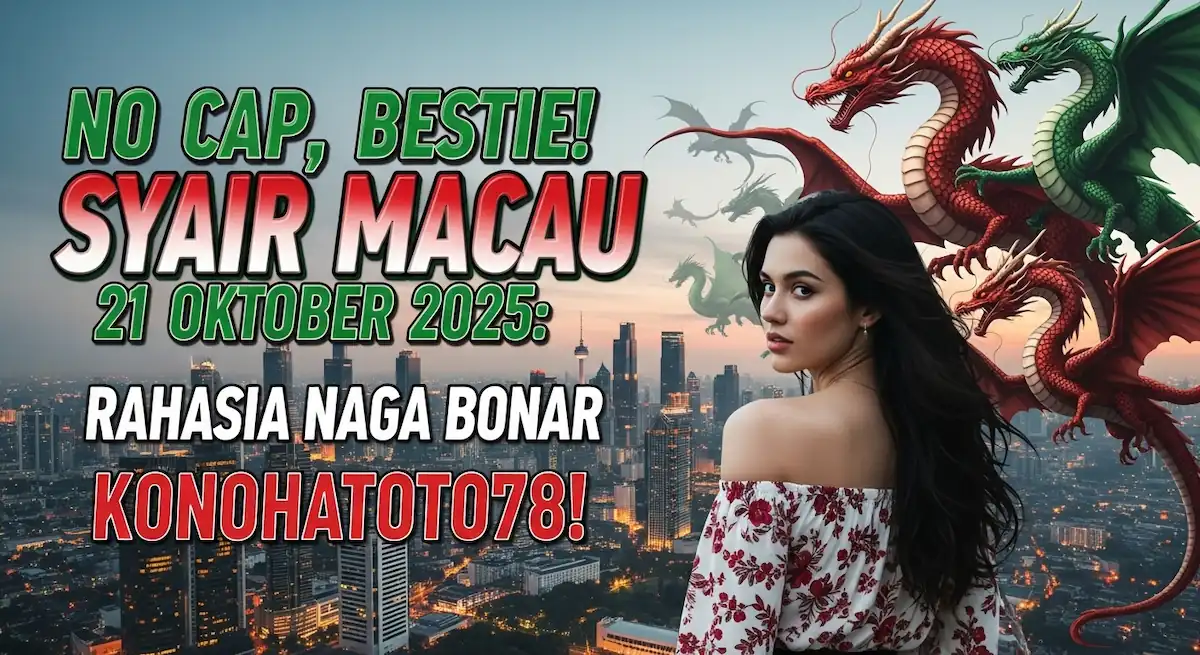 No Cap, Bestie! Syair Macau 21 Oktober 2025 Rahasia Naga Bonar Konohatoto78! - keluaranterkini.com